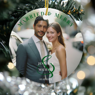Décoration En Céramique Marié & Joyeux ! Élégant, Simpel, Photo