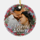 Décoration En Céramique Marié moderne & Joyeux Noël (Devant)