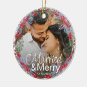 Décoration En Céramique Marié moderne & Joyeux Noël (Gauche)