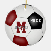 Décoration En Céramique maroon noir garçons filles équipe de l'école coule (Devant)