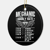 Décoration En Céramique Marrant mécanicien taux horaire Auto voiture mécan (Gauche)