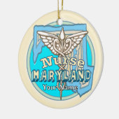 Décoration En Céramique Maryland Nurse Caduceus (Gauche)