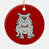 Décoration En Céramique Mascotte de bouledogues sur les cadeaux rouges (Dos)