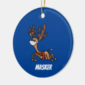 Décoration En Céramique Masker, l'ornement de Noël des rennes (Gauche)