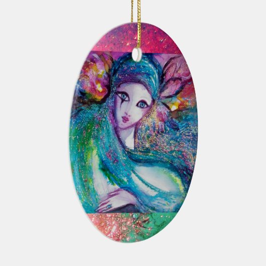 Décoration En Céramique MASQUE EN BLEU, Monogramme (Droite)