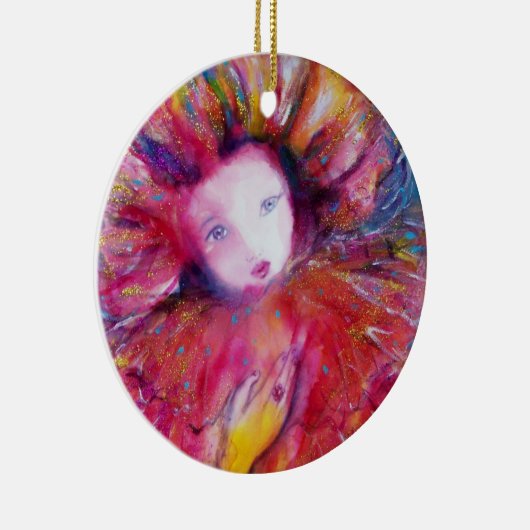 Décoration En Céramique MASQUE EN ROUGE, Monogramme (Droite)