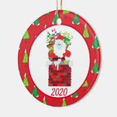 Décoration En Céramique Masque Visage de Noël Père Noël Cute 2020 (Gauche)