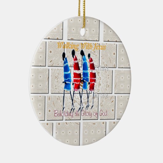 Décoration En Céramique Massai Morans art chrétien Imprimer (Droite)