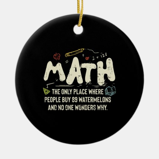 Décoration En Céramique Mathématiques Mathématiques Mathématiques Math Ens (Devant)