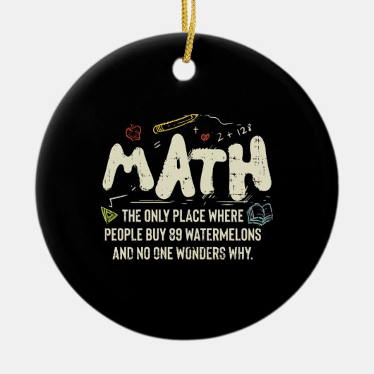 Décoration En Céramique Mathématiques Mathématiques Mathématiques Math Ens (Devant)