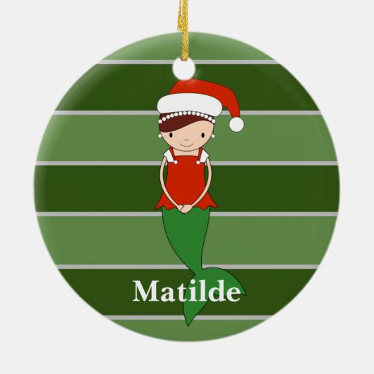 Décoration En Céramique Mathlde Sirène spécial Noël (Dos)