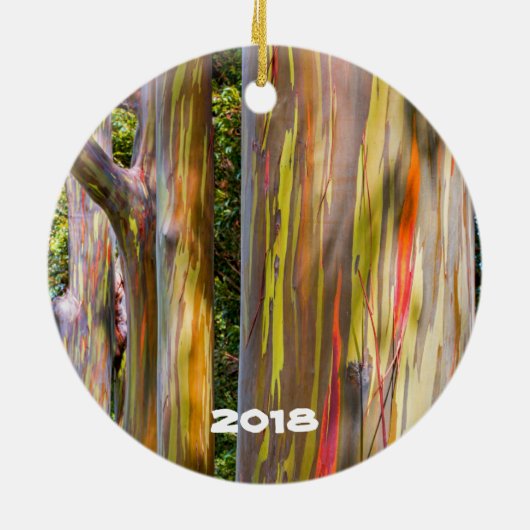 Décoration En Céramique Maui Bambou et Arbres Peints (Dos)