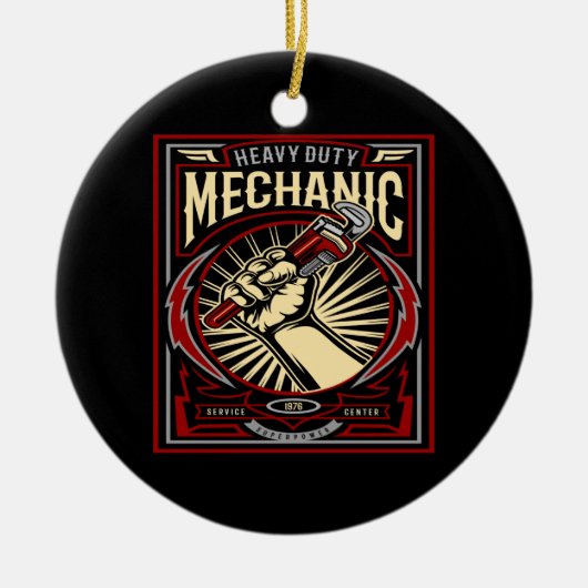 Décoration En Céramique mécanicien lourd (Devant)