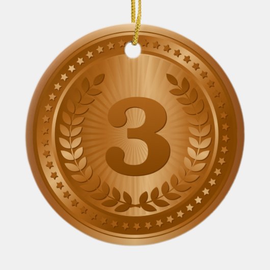 Décoration En Céramique Médaille de bronze 3ème place (Devant)