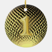 Décoration En Céramique Médaille d'or, 1ère place (Dos)