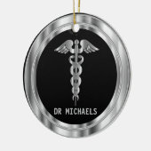 Décoration En Céramique  Medical Symbol 👨‍⚕️ - Black and Silver (Gauche)