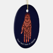 Décoration En Céramique Mehndi tatouage à la main (Droite)