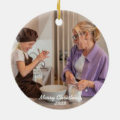 Décoration En Céramique Meilleur Abuela Jamais Imprimer Boho Floral Noël (Dos)