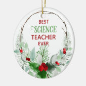 Décoration En Céramique Meilleur Enseignant en Sciences Cadre de couronne  (Gauche)