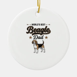 Décoration En Céramique Meilleur Papa Beagle du Monde Chien Vintage