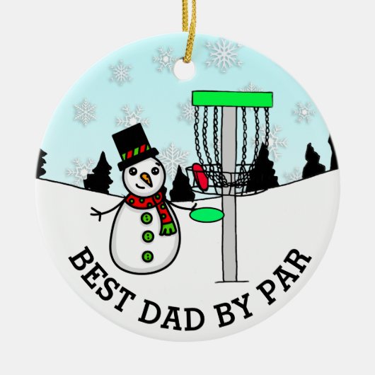 Décoration En Céramique Meilleur papa par Par Disc Golf Noël (Devant)