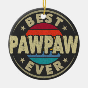 Décoration En Céramique Meilleur Pawpaw jamais rétro Vintage grand-père Fê