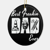 Décoration En Céramique Meilleur Pompier Freakin père pompier jamais pompi (Gauche)