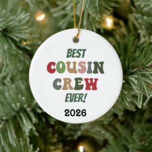Décoration En Céramique Meilleure équipe de cousins ever