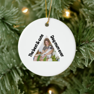 Décoration En Céramique Meilleure et mignonne maman chien jamais