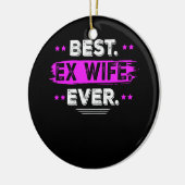 Décoration En Céramique Meilleure Femme Ex Jamais De Mari Matching Famille (Gauche)