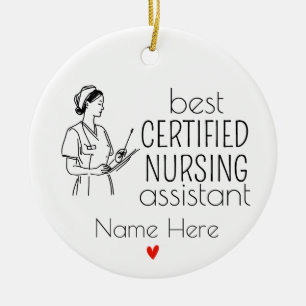 Décoration En Céramique Meilleure infirmière adjointe certifiée