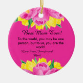 Décoration En Céramique Meilleure Maman Jamais ! Acrylique rose (Devant)