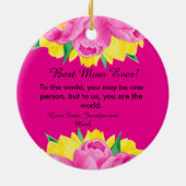 Décoration En Céramique Meilleure Maman Jamais ! Acrylique rose (Dos)