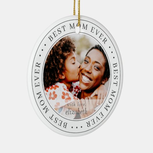 Décoration En Céramique Meilleure maman jamais classique photo simple (Droite)