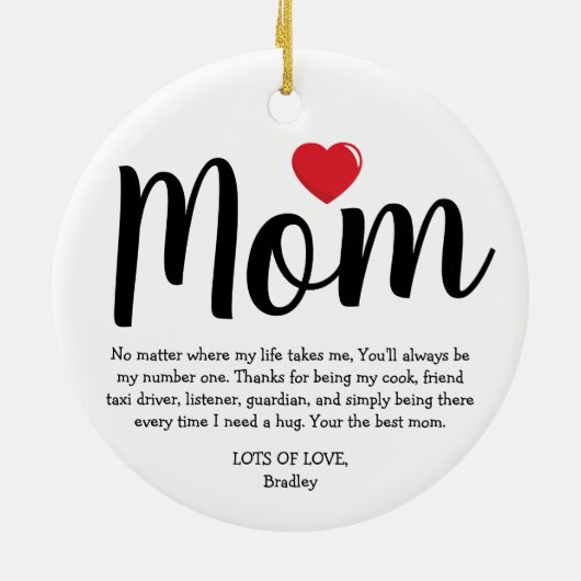 Décoration En Céramique Meilleure maman Noël (Dos)