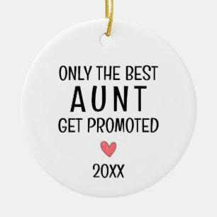Décoration En Céramique Meilleure Tante Promue – Année Personnalisée