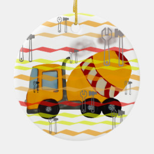 Décoration En Céramique Mélangeur concret jaune et rouge