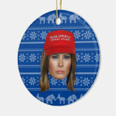 Décoration En Céramique Melania Trump MAGA Noël (Gauche)