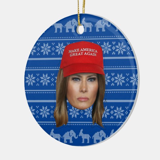 Décoration En Céramique Melania Trump MAGA Noël (Gauche)