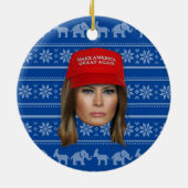 Décoration En Céramique Melania Trump MAGA Noël (Dos)