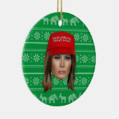 Décoration En Céramique Melania Trump MAGA Noël (Droite)
