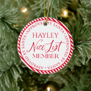 Décoration En Céramique Membre De La Liste De Nice Approuvé Par Père Noël