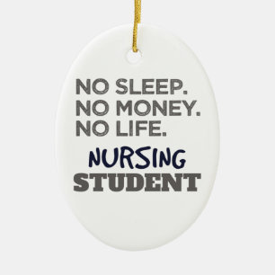 Décoration En Céramique Mème de l'école infirmière Pas d'argent du sommeil