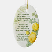 Décoration En Céramique Mémoire chrétienne Photo Roses jaunes Fleurs de ja (Droite)