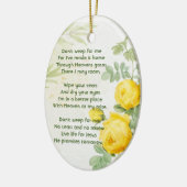 Décoration En Céramique Mémoire chrétienne Photo Roses jaunes Fleurs de ja (Gauche)