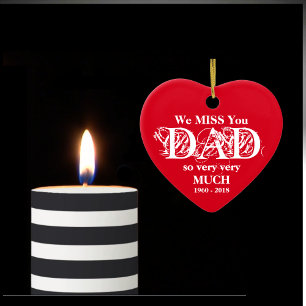 Décoration En Céramique Mémoire d'amour Personnalisé Papa Noël Ornament