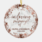 Décoration En Céramique Mémoire d'amour Rose Foil (Devant)