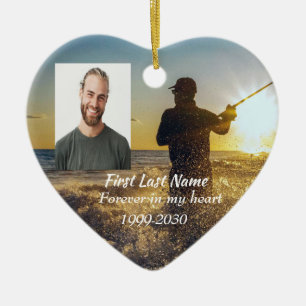 Décoration En Céramique Mémoire de photo personnalisée à jamais dans mon c