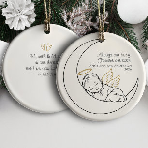 Décoration En Céramique Mémoire personnalisée de perte de bébé ange