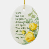 Décoration En Céramique Mémoire Photo Roses Jaunes Fleurs de Jardin (Devant)